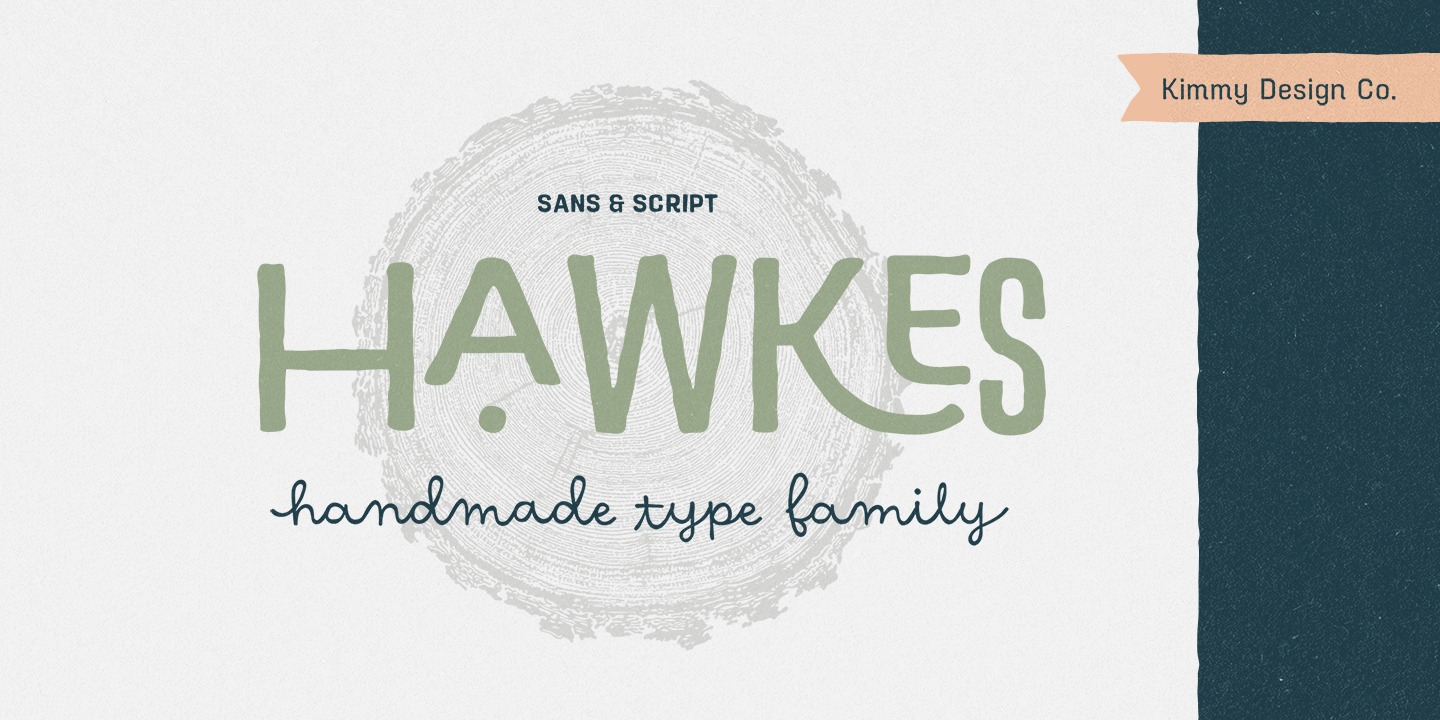 Beispiel einer Hawkes Medium Wide-Schriftart